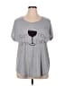 Style&Co Gray Short Sleeve T-Shirt Size 1X - photo 1