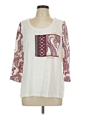 Zenergy by Chico's 3/4 Sleeve T-Shirt (view 1)