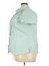 Unique Spectrum Teal Short Sleeve Blouse Size 2X - photo 5