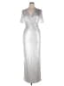 Eliza J Metallic Silver Cocktail Dress Size 14 - photo 1