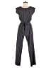 En Focus Studio 100% Polyester Stripes Gray Jumpsuit Size 6 - photo 1