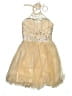 Assorted Brands 100% Polyester Gold Tan Cocktail Dress Size 0 - photo 2
