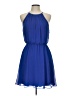 Lush 100% Polyester Solid Blue Cocktail Dress Size L - photo 1