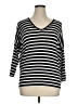 MICHAEL Michael Kors Stripes Black Pullover Sweater Size XL - photo 1