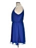 Lush 100% Polyester Solid Blue Cocktail Dress Size L - photo 5