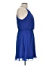 Lush 100% Polyester Solid Blue Cocktail Dress Size L - photo 4