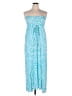 Escapada 100% Rayon Blue Casual Dress Size L - photo 1