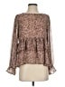 Gilli Brown Long Sleeve Blouse Size S - photo 1