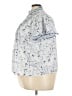 Max Studio 100% Polyester Print Blue Short Sleeve Blouse Size 2X - photo 5