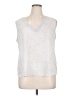 Worthington 100% Polyester Silver Sleeveless Blouse Size XL - photo 1