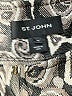 St. John Floral Graphic Jacquard Tweed Black Cardigan Size 10 - photo 7