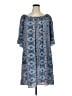 Wrapper 100% Rayon Paisley Blue Casual Dress Size 1X - photo 1