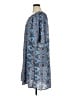 Wrapper 100% Rayon Paisley Blue Casual Dress Size 1X - photo 5