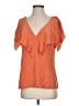 BCBGMAXAZRIA Orange Short Sleeve Blouse Size S - photo 1
