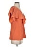 BCBGMAXAZRIA Orange Short Sleeve Blouse Size S - photo 4