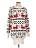 Tipsy Elves 100% Acrylic Print White Pullover Sweater Size L - photo 1