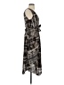 Eccoci 100% Silk Plaid Gray Cocktail Dress Size 4 - photo 4