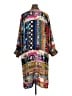 Johnny Was 100% Silk Blue Brown Kimono Size 3X (estimated) - photo 2