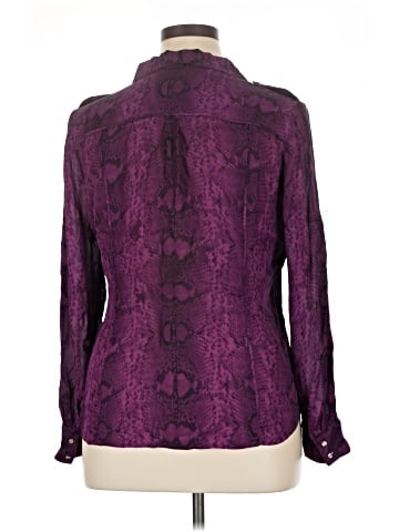 White House Black Market Long Sleeve Silk Top (view 2)