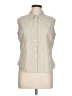 Unbranded Houndstooth Ivory Sleeveless Button-Down Shirt Size L (petite) - photo 1