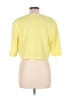 Perceptions Yellow Short Sleeve Top Size L - photo 2