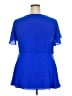 Torrid 100% Polyester Blue Short Sleeve Blouse Size 2X Plus (2) - photo 2