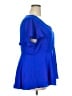 Torrid 100% Polyester Blue Short Sleeve Blouse Size 2X Plus (2) - photo 4