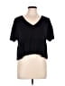 Double Zero 100% Cotton Black Short Sleeve T-Shirt Size L - photo 1
