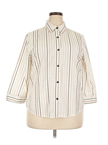 Alfred Dunner 3/4 Sleeve Button-Down Shirt (view 1)