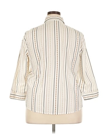 Alfred Dunner 3/4 Sleeve Button-Down Shirt (view 2)