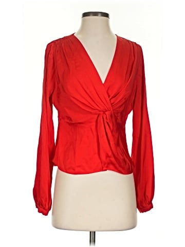 Intermix Long Sleeve Silk Top (view 1)