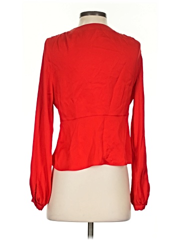 Intermix Long Sleeve Silk Top (view 2)