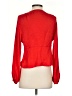 Intermix Red Long Sleeve Silk Top Size 0 - photo 2