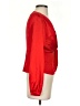 Intermix Red Long Sleeve Silk Top Size 0 - photo 4
