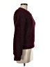 Ann Taylor 100% Polyester Tweed Burgundy Pullover Sweater Size M - photo 4