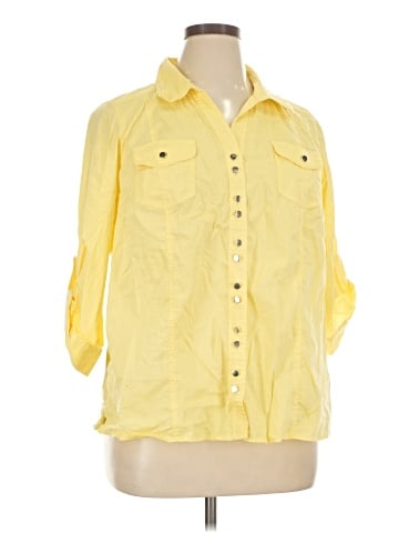 Cj Banks 3/4 Sleeve Button-Down Shirt (view 1)
