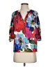 Gibson 100% Polyester Floral Red 3/4 Sleeve Blouse Size XS - photo 1