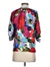 Gibson 100% Polyester Floral Red 3/4 Sleeve Blouse Size XS - photo 2