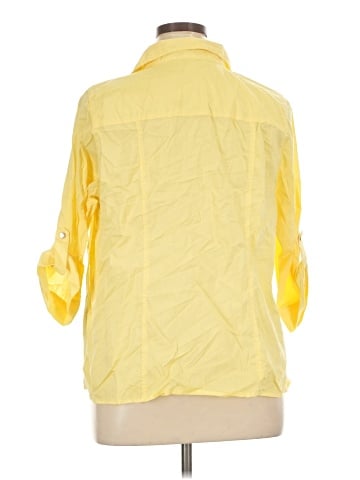 Cj Banks 3/4 Sleeve Button-Down Shirt (view 2)