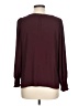 Ann Taylor LOFT 100% Polyester Burgundy Long Sleeve Blouse Size L (petite) - photo 2