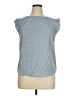 Monteau Blue Short Sleeve Top Size XL - photo 1