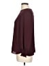 Ann Taylor LOFT 100% Polyester Burgundy Long Sleeve Blouse Size L (petite) - photo 5