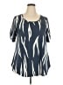 Lularoe Blue Short Sleeve Blouse Size 2X - photo 1