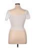 Lush Solid White Short Sleeve Top Size XL - photo 2