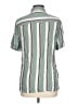 ASOS Design 100% Viscose Stripes Green Short Sleeve Button-Down Shirt Size L - photo 2