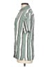 ASOS Design 100% Viscose Stripes Green Short Sleeve Button-Down Shirt Size L - photo 5