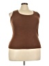 Splash 100% Cotton Brown Tank Top Size 3X - photo 1