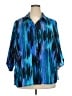 George 100% Polyester Blue 3/4 Sleeve Blouse Size 3X - photo 1