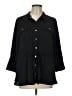 Cato 100% Polyester Black 3/4 Sleeve Blouse Size L - photo 1