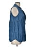 North Style 100% Lyocell Blue Sleeveless Button-Down Shirt Size L - photo 4